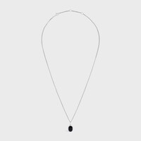 CELINE べベルカット ネックレス / オニキス & ロジウムフィニッシュ スターリングシルバー - ブラック / シルバー -  - 1 | CELINE