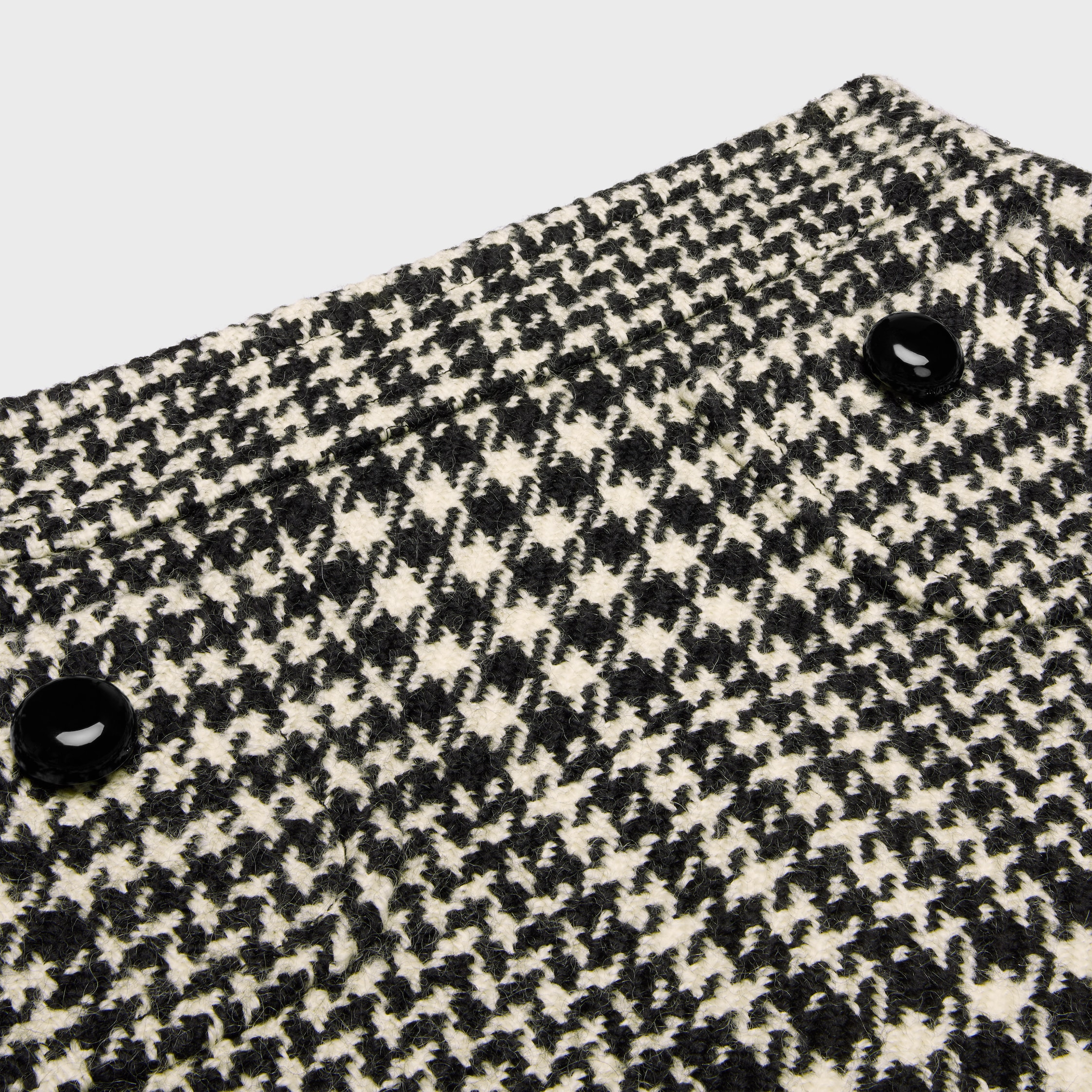 関税込 CELINE | TRAPEZE MINI SKIRT IN WOOL TWEED TRAPEZE MINI SKIRT IN WOOL TWEED - IVOIRE/NOIR | CELINE