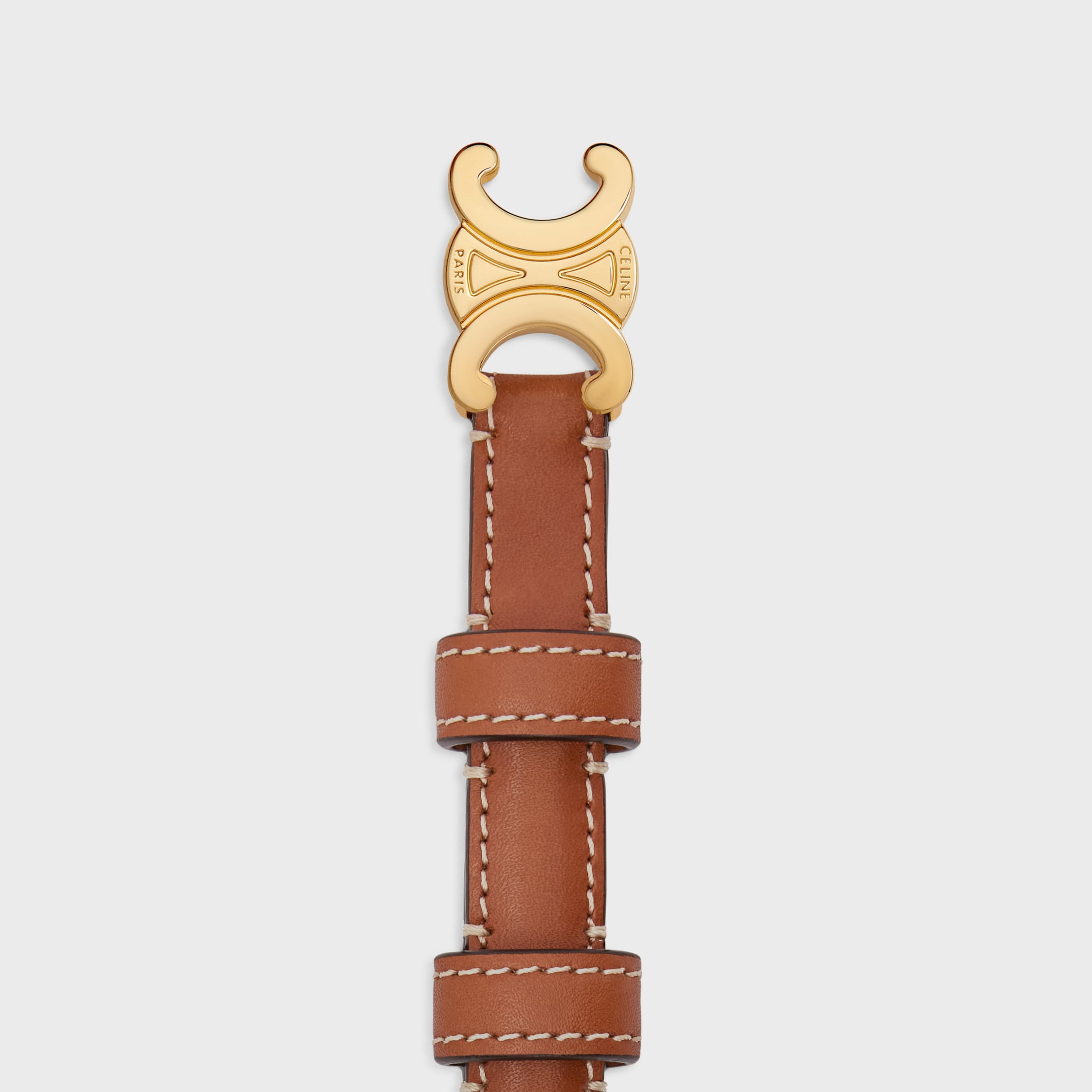 【セリーヌ・CELINE】BELT Small 18MM Triomphe Belt in Taurillon Leather - BLACK | CELINE