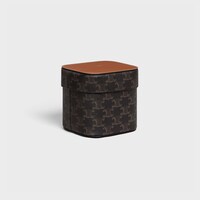 Medium Box in Triomphe Canvas and Calfskin - TAN - SMALL GIFTS - 2 | CELINE