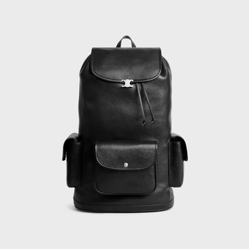 BIG BACKPACK SOFT TRIOMPHE IN SUPPLE SHINY LAMBSKIN - BLACK - GIFTS FOR HIM - 1 | CELINE