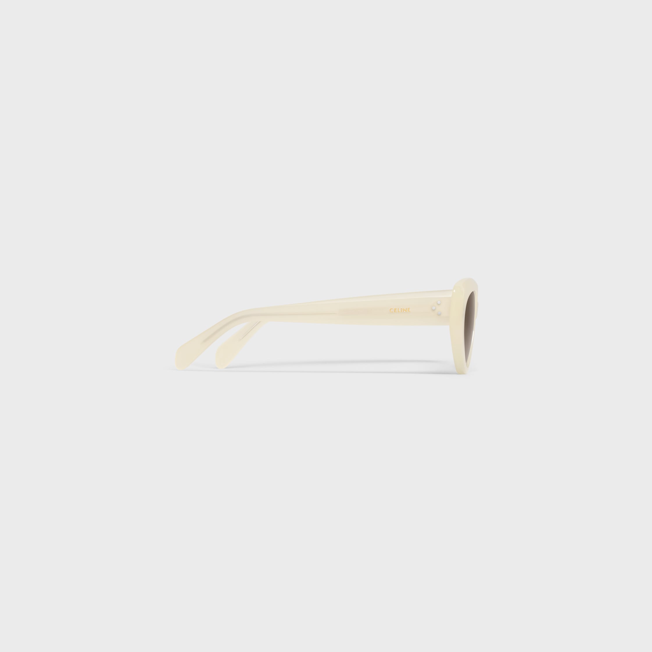 Cat Eye S286 Sunglasses in Acetate - MILKY YELLOW | CELINE