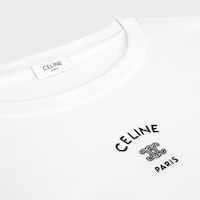 long-sleeved t-shirt IN cotton jersey - OFF WHITE / BLACK -  - 2 | CELINE