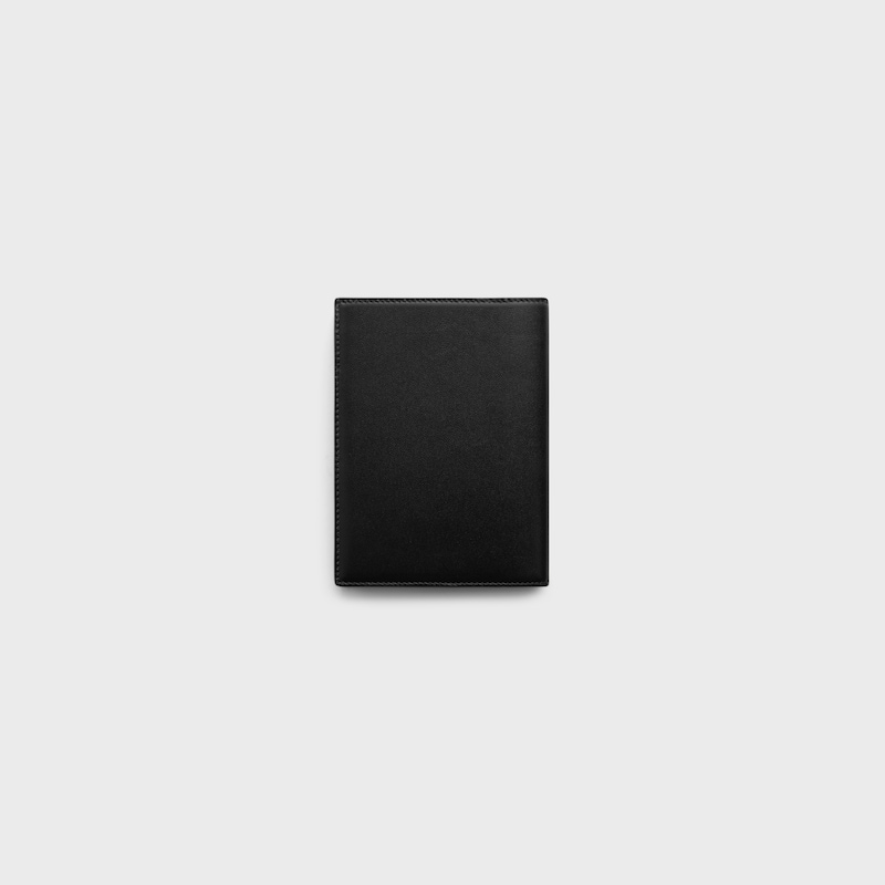 PASSPORT COVER TAKEAWAY IN SMOOTH LAMBSKIN - BLACK / ULTRA BLUE - NEW - 1 | CELINE
