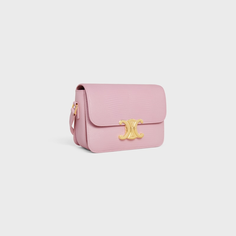 Teen Triomphe Bag in lizard - LIGHT PINK - TRIOMPHE - 1 | CELINE