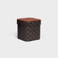 Large Box in Triomphe Canvas and Calfskin - TAN - TRIOMPHE CANVAS COLLECTION - 2 | CELINE