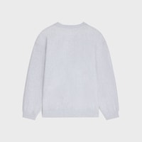 sweatshirt molleton coton - PALE GREY / BLACK -  - 2 | CELINE