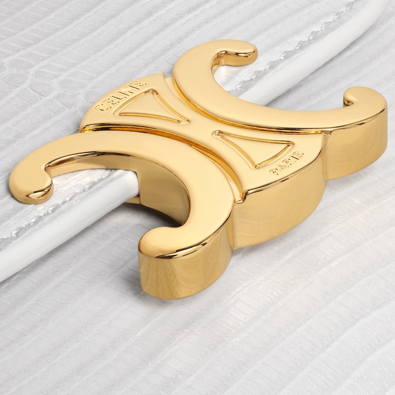 Kleine TRIOMPHE Brieftasche aus EIDECHSENLEDER - WOLKENGRAU - BRIEFTASCHEN - 1 | CELINE