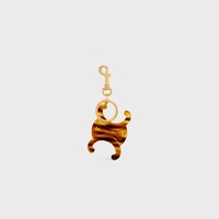 LARGE TRIOMPHE KEYRING CHARM IN ACETATE - TORTOISESHELL - CHARMS AND ACCESSORIES - 1 | CELINE