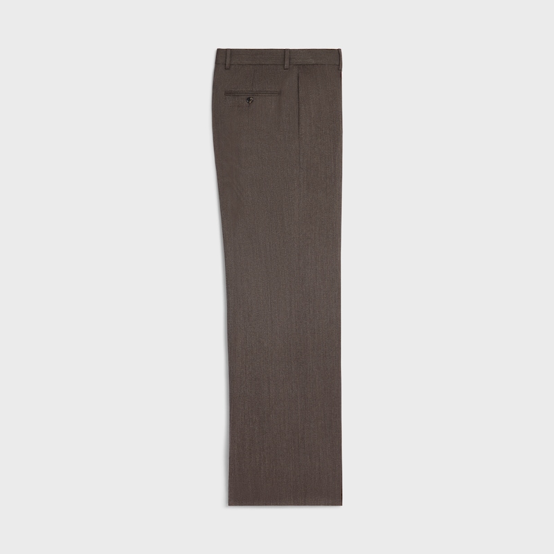 pantalon ethan GABARDINE DE LAINE - Marron -  - 1 | CELINE