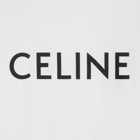 CELINE 루즈 티셔츠 - 코튼 저지 - 초크 / 블랙 -  - 1 | CELINE