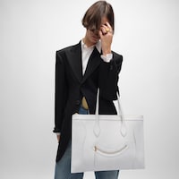 LUGGAGE PLANO DE PIEL DE BECERRO BRILLANTE - BLANCO - BOLSOS TOTE - 2 | CELINE