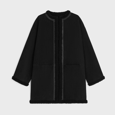 coat IN suede - BLACK -  - 6 | CELINE