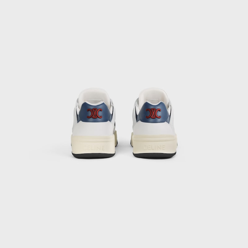 CT-09 TRAINER SNEAKER IN CALFSKIN AND MESH - ULTRA WHITE / NAVY -  - 1 | CELINE