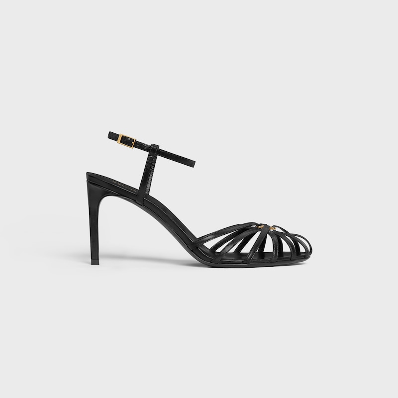 CELINE TRIOMPHE SANDAL IN LAMBSKIN - BLACK -  - 1 | CELINE