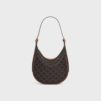 SMALL HELOÏSE BAG IN TRIOMPHE CANVAS AND CALFSKIN - TAN - CROSS-BODY BAGS - 1 | CELINE