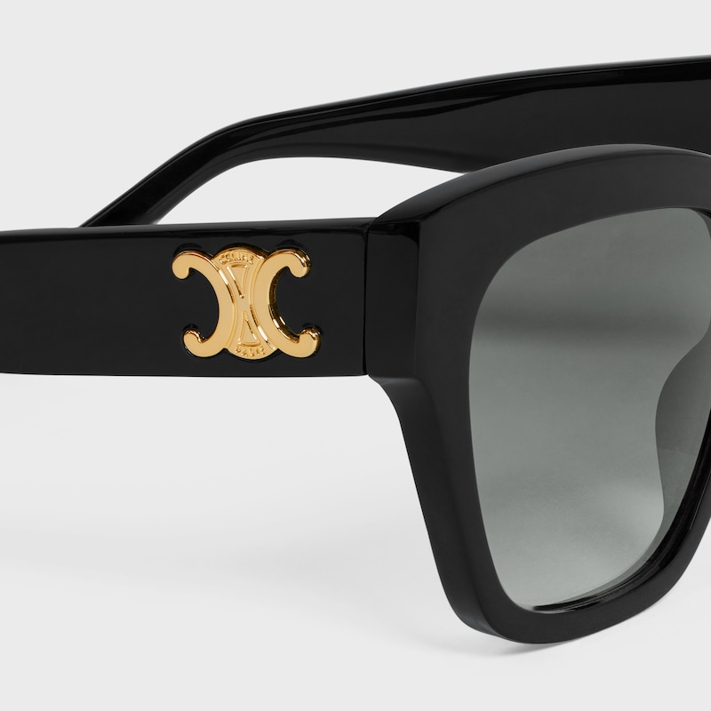 Triomphe 09 Sunglasses in Acetate - BLACK -  - 1 | CELINE