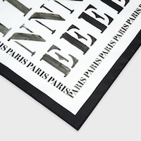 square IN silk twill - OPTIC WHITE/BLACK -  - 2 | CELINE