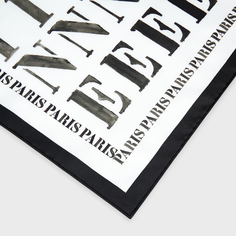 square IN silk twill - OPTIC WHITE/BLACK -  - 1 | CELINE