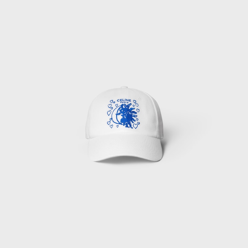 richelieu cap IN cotton twill - WHITE -  - 1 | CELINE