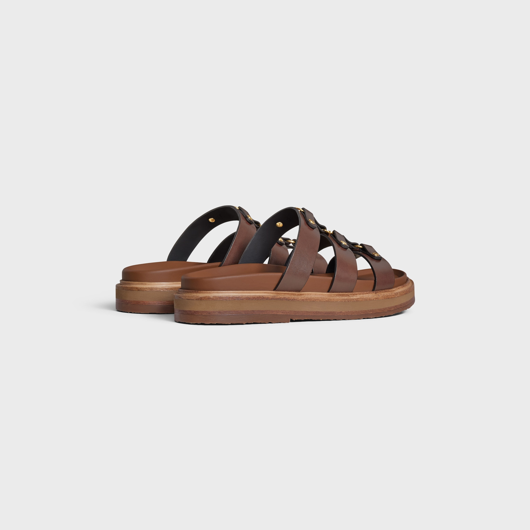 【CELINE】直営/正規店 TIPPI スライド サンダル カーフスキン CELINE - TIPPI SLIDE in CALFSKIN - TAN | CELINE