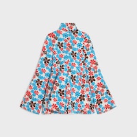 midi dress IN polyamide jacquard - WHITE MULTICOLOR -  - 2 | CELINE