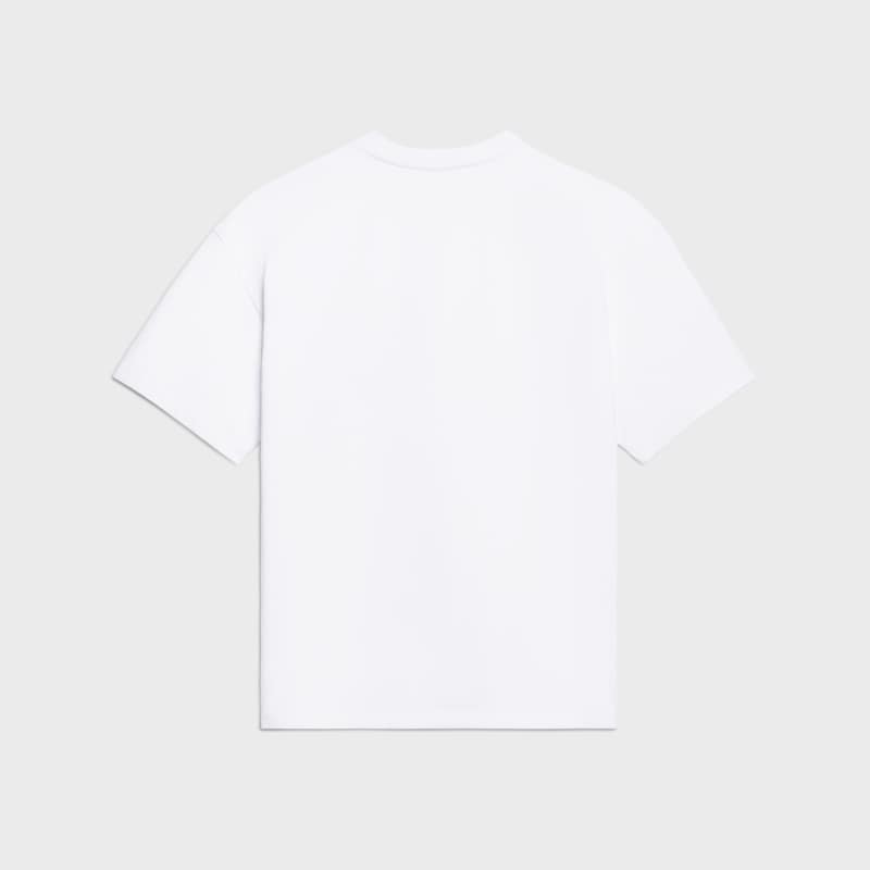 t-shirt IN cotton jersey - OFF WHITE/JAUNE -  - 1 | CELINE