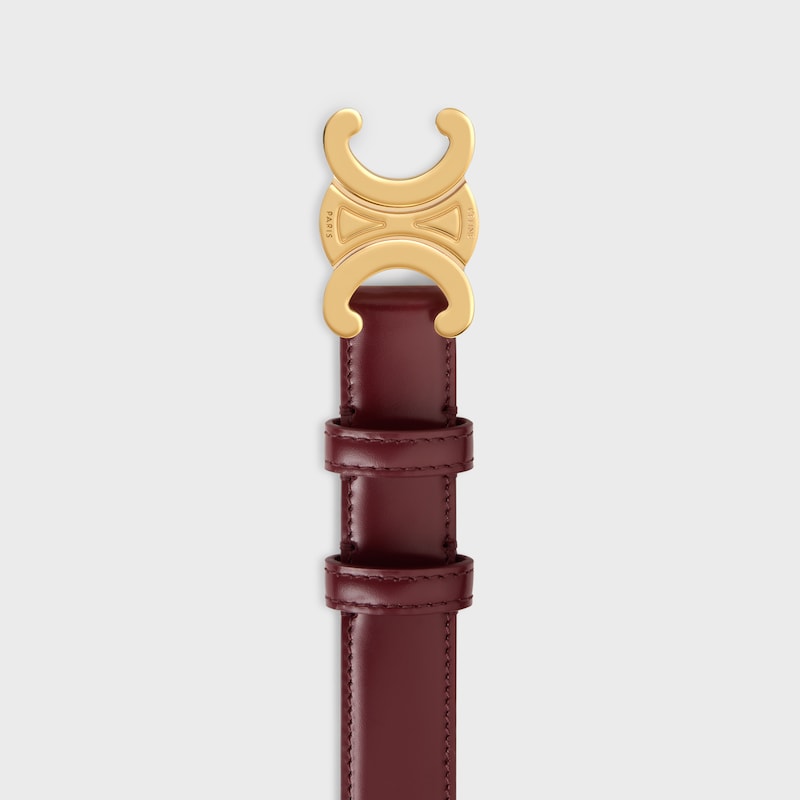 Triomphe Belt 25MM IN Taurillon Leather - LIGHT BURGUNDY -  - 1 | CELINE