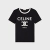 CELINE PARIS 티셔츠 - 코튼 저지 - 블랙/화이트 -  - 1 | CELINE