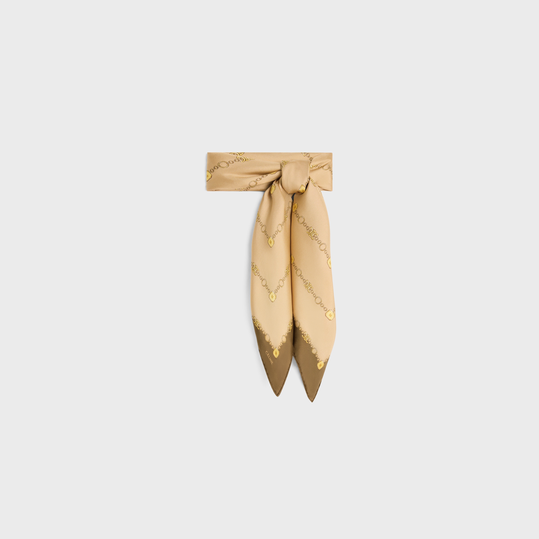 スカーフ SQUARE IN TRIOMPHE SILK TWILL square in arc de triomphe silk twill - BEIGE/NOIX | CELINE