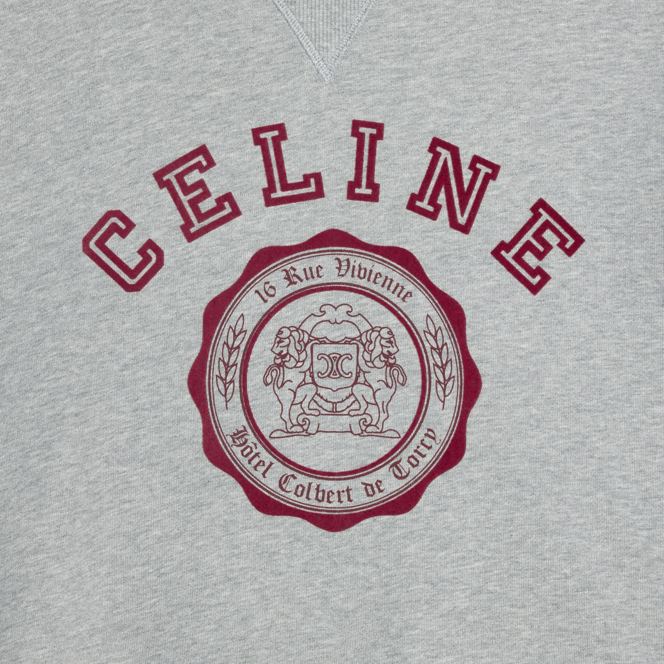 blason loose sweatshirt IN cotton fleece - GREY MELANGE