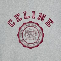 루즈 블라종 스웨트셔츠 - 코튼 플리스 - 그레이 멜란지/버건디 -  - 1 | CELINE