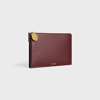 DUO POUCH IN LAMBSKIN - SYRAH / BLACK - POUCHES AND TECH ACCESSORIES - 2 | CELINE