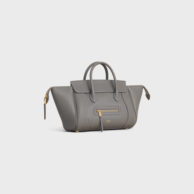 LITTLE LUGGAGE IN GRAINED CALFSKIN - LIGHT GRAPHITE - LUGGAGE - 1 | CELINE