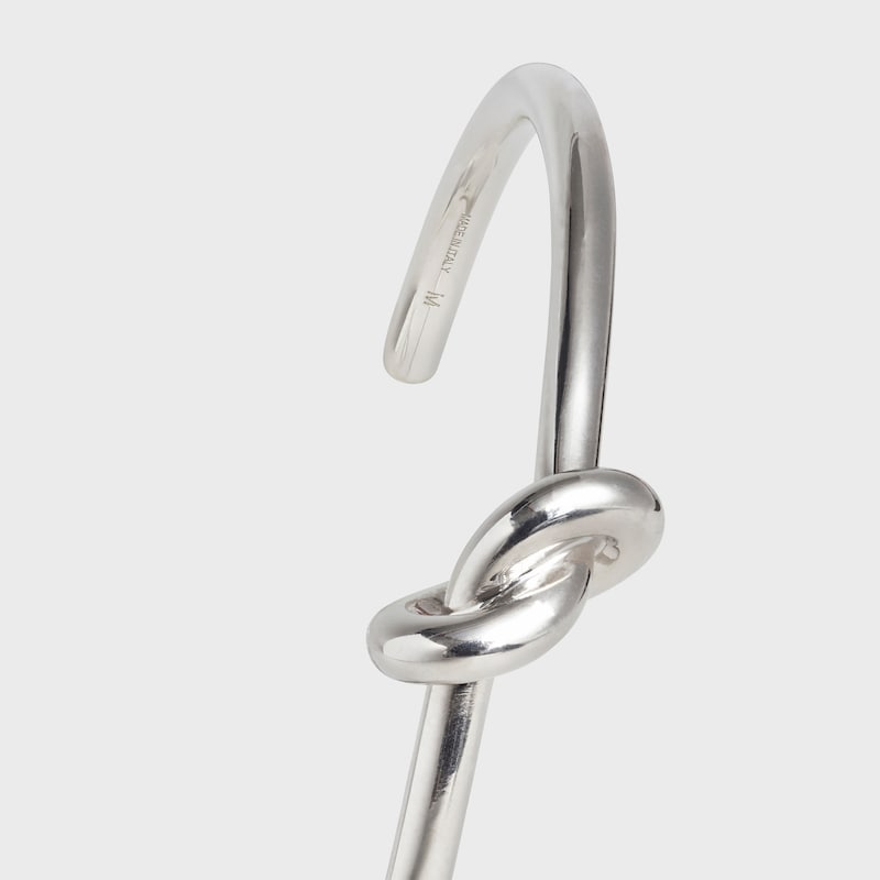 Knot extra-thin bracelet in brass with rhodium finish - Silver -  - 1 | CELINE
