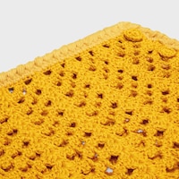 mini skirt IN cotton crochet - LIGHT ORANGE -  - 2 | CELINE