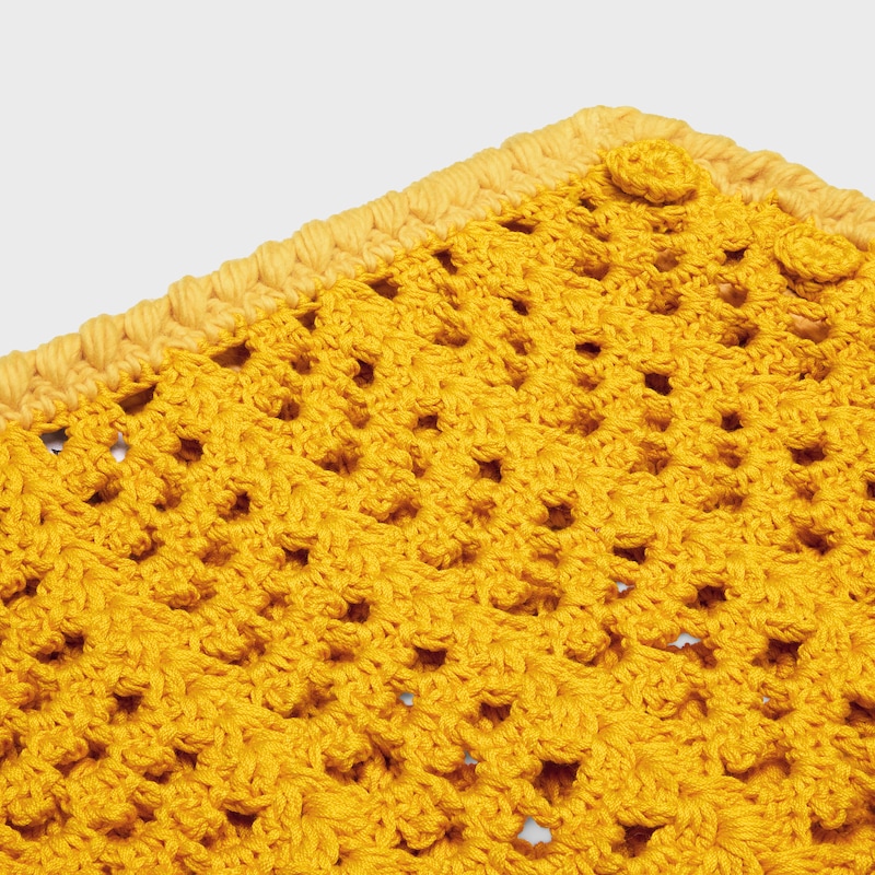 mini jupe coton crochet - orange clair -  - 1 | CELINE