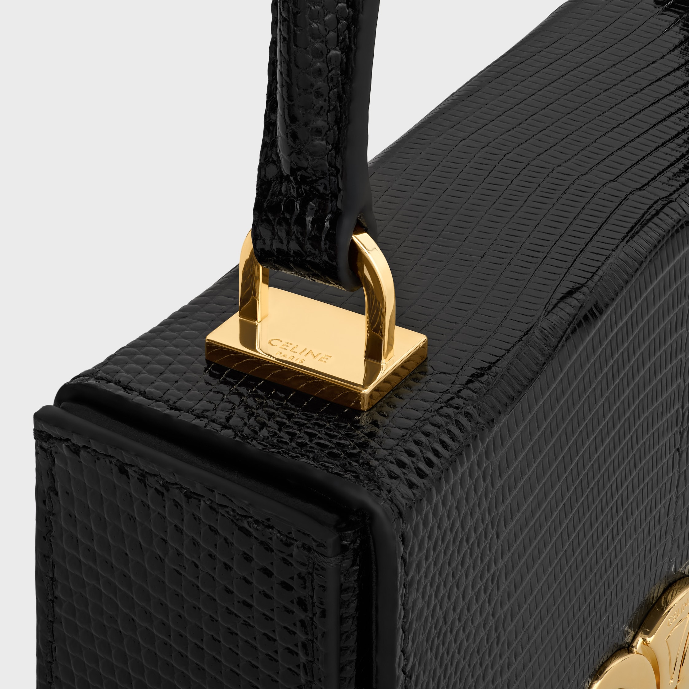 スモールボックス ブランディーヌ / リザード - ブラック | CELINE