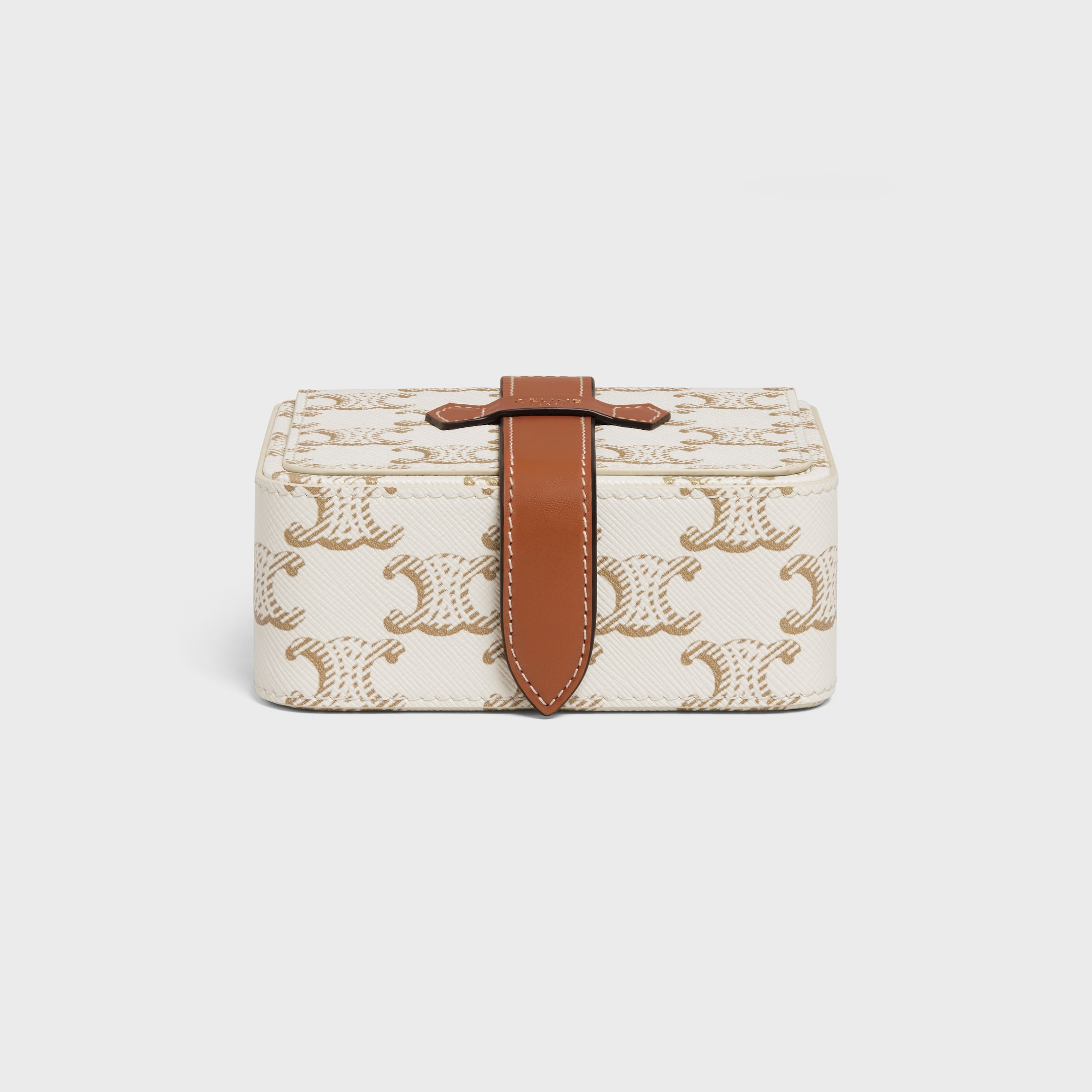 CELINE☆ラージジュエリーケーストリオンフキャンバス_パリ発 ラージ ジュエリーケース / トリオンフキャンバス & カーフ