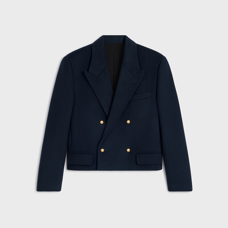 blazer IN CASHMERE CLOTH - DARK NAVY -  - 1 | CELINE