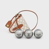 Triomphe Petanque Game in Triomphe canvas and Calfskin - WHITE - HOME - 2 | CELINE