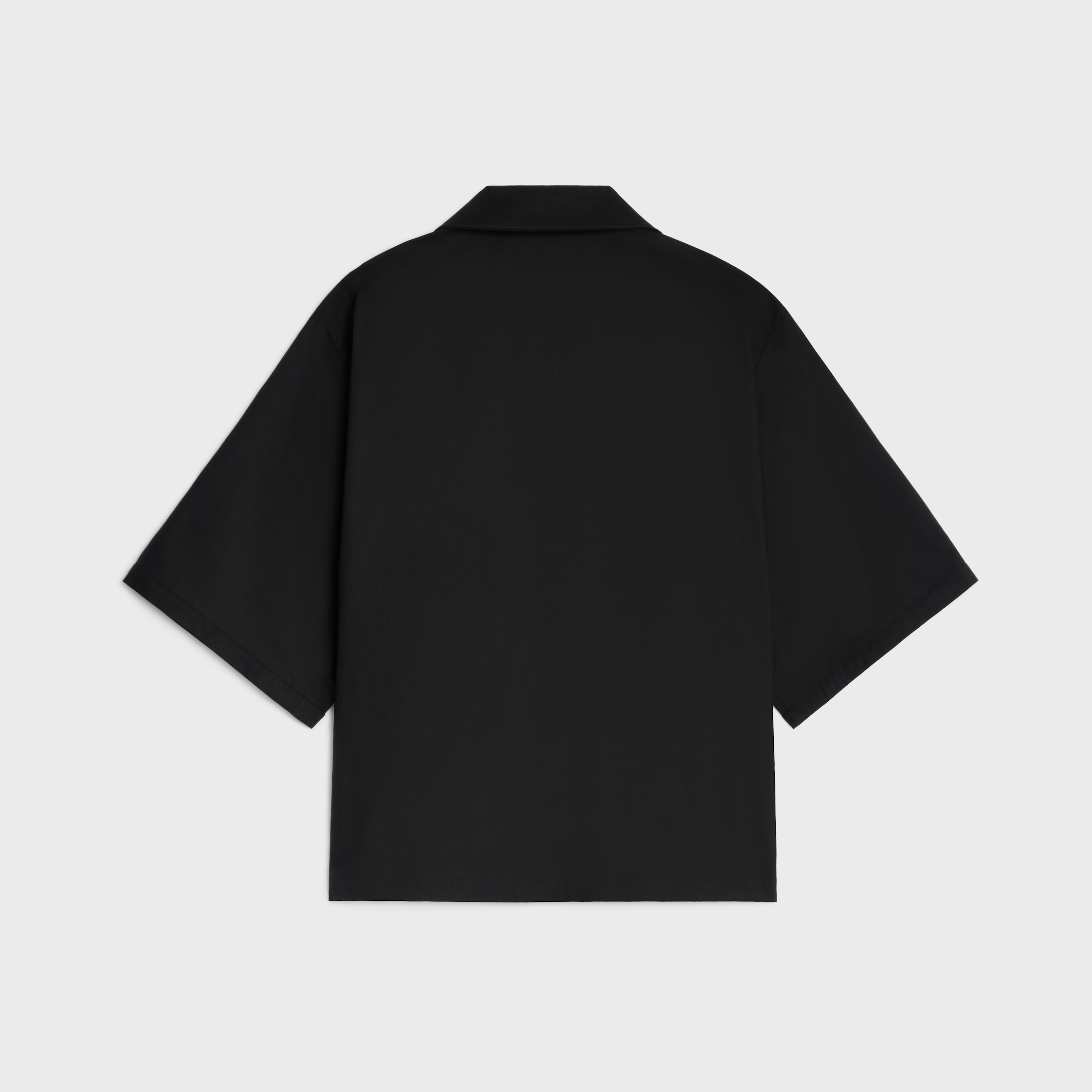 SCOUT SHIRT IN LIGHT COTTON GABARDINE - BLACK | CELINE