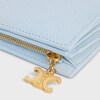 COMPACT WALLET TRIOMPHE CHARMS IN GRAINED CALFSKIN - GLACIER - WALLETS - 5 | CELINE