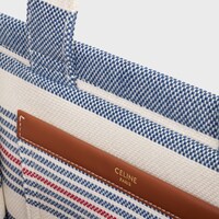 small cabas thais in STRIPED TEXTILE AND CALFSKIN - MULTICOLOR - MORE LINES - 1 | CELINE