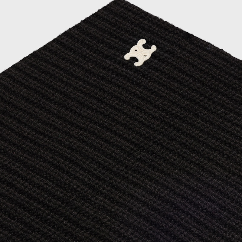 neckwarmer IN SEAMLESS CASHMERE - BLACK -  - 1 | CELINE