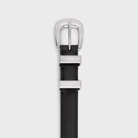 SMALL 18MM WESTERN BELT IN Taurillon Leather - BLACK -  - 1 | CELINE