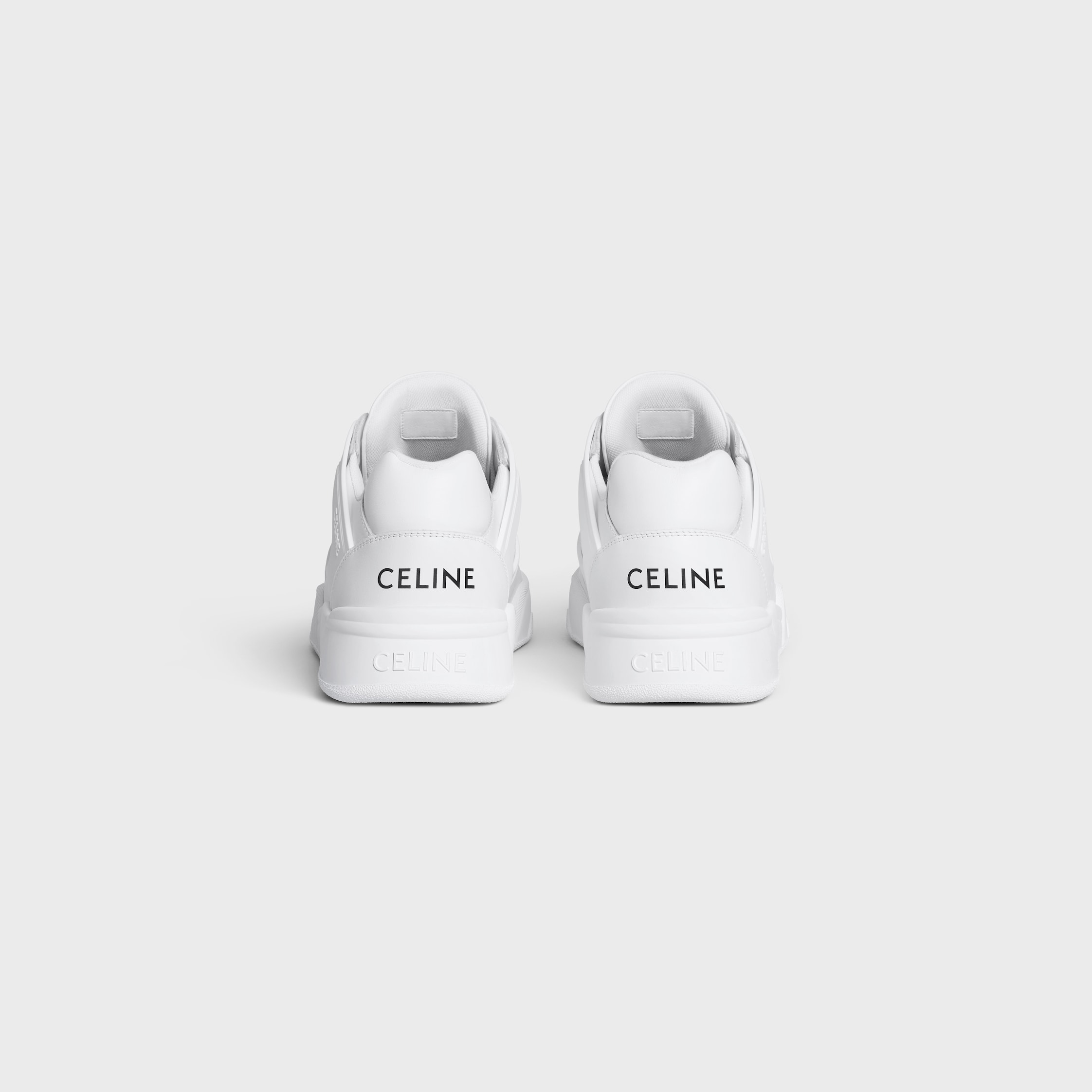 CELINE TRAINER CT-07 LOW LACE-UP SNEAKER in CALFSKIN - OPTIC 