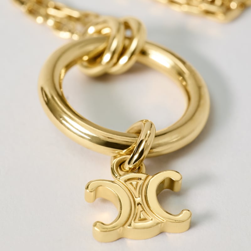 CELINE CHARMS TRIOMPHE NECKLACE IN BRASS WITH GOLD FINISH - GOLD - CELINE CHARMS - 1 | CELINE