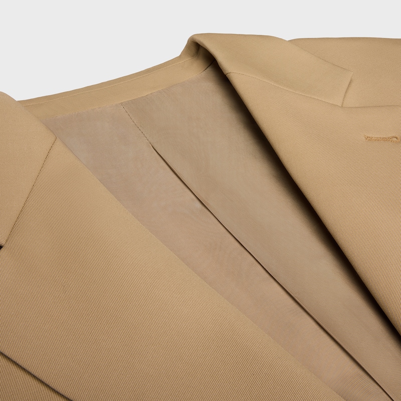 tailored jacket IN stretch wool gabardine - CAMEL -  - 1 | CELINE