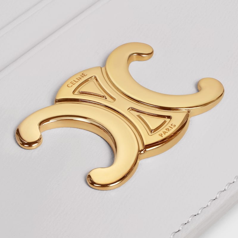 CARD HOLDER TRIOMPHE in Shiny calfskin - Cloudy Grey - COIN AND CARD HOLDERS - 1 | CELINE